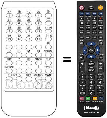 Replacement remote control TELECOMPUTER 7444