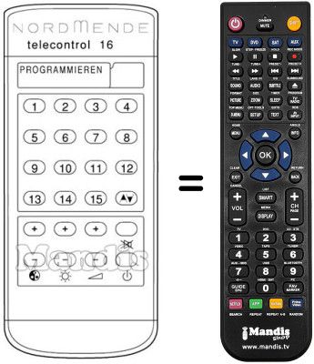 Replacement remote control 583.274 Replacement remote control 583.274