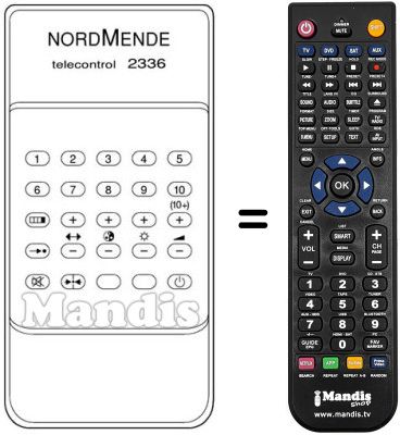 Replacement remote control TELECONTROL 2336 Replacement remote control TELECONTROL 2336