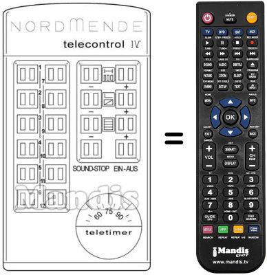 Replacement remote control TELECONTROL IV Replacement remote control TELECONTROL IV