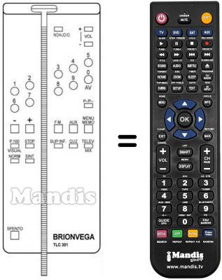 Replacement remote control TLC 301