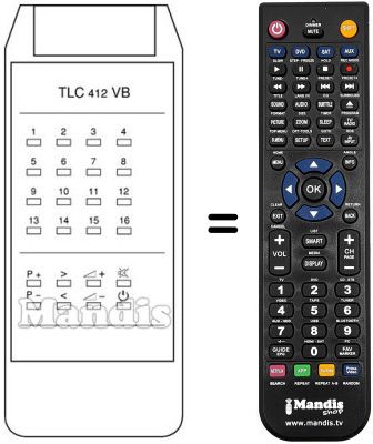 Replacement remote control TP 848