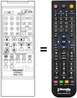 Replacement remote control TNQ 1416