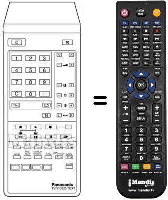 Replacement remote control TNQ 8E 0422
