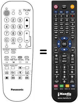 Replacement remote control Panasonic TX-28KL1 F