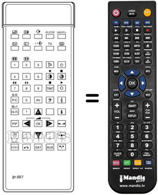 Replacement remote control TP 661