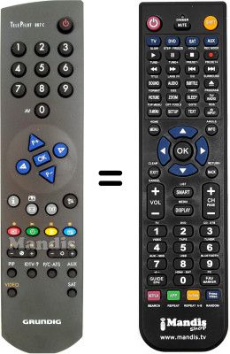 Replacement remote control Grundig E 72-911 DPL