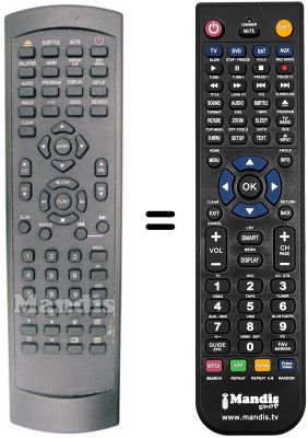Replacement remote control Denver TVD 1401 MK2
