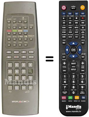 Replacement remote control Irradio TVR 521