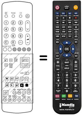 Replacement remote control Panasonic TX-28A2 CI