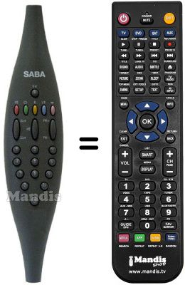 Replacement remote control Saba T 7049 NICX Replacement remote control Saba T 7049 NICX