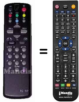 Replacement remote control Thomson 70 DE 32 X Replacement remote control Thomson 70 DE 32 X