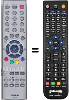 Replacement remote control Toshiba 42 WH 18 P