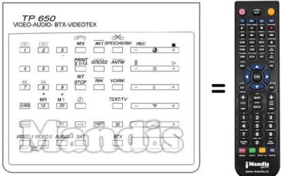 Replacement remote control TP 650