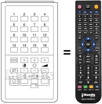 Replacement remote control UNIVERSUM 9291659