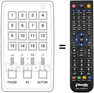 Replacement remote control UNIVERSUM 9225617