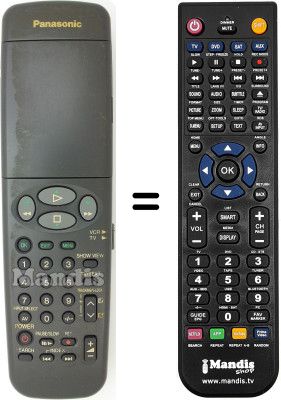 Replacement remote control Panasonic NV-HD628 EG