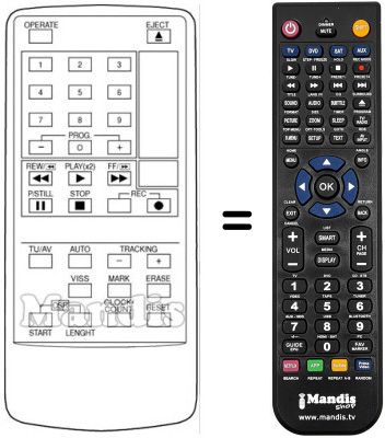 Replacement remote control Formenti VH 221 RC