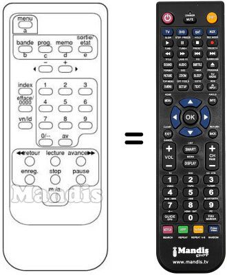 Replacement remote control Thomson VK 200 PS Replacement remote control Thomson VK 200 PS