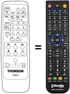 Replacement remote control Arc En Ciel VPH 6850 G Replacement remote control Arc En Ciel VPH 6850 G