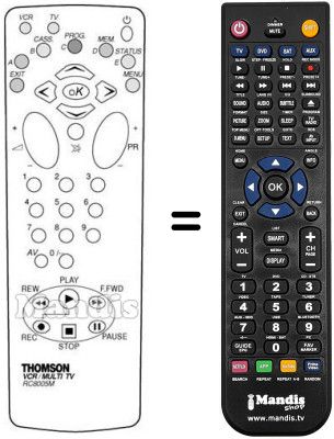 Replacement remote control Arc En Ciel VPH 6950 Replacement remote control Arc En Ciel VPH 6950