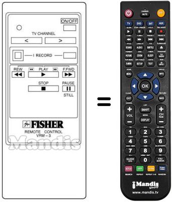 Replacement remote control 143.9.4410.051