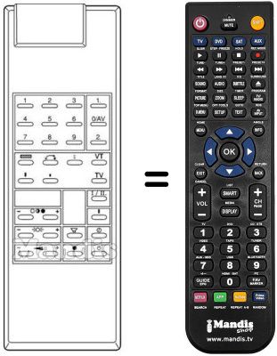 Replacement remote control VS 5 TEXT