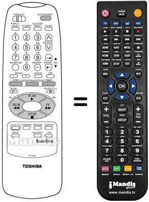 Replacement remote control VT-404 G
