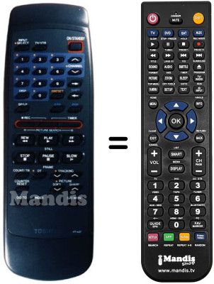 Replacement remote control Toshiba V 400