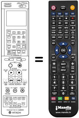 Replacement remote control VT-RM 863 E