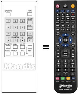 Replacement remote control Formenti VH 210 RC
