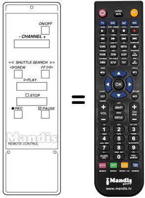 Replacement remote control VZ 908