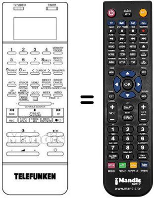 Replacement remote control VZ 943