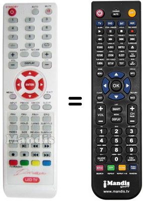 Replacement remote control DIUNAMAI WD-LE 1100