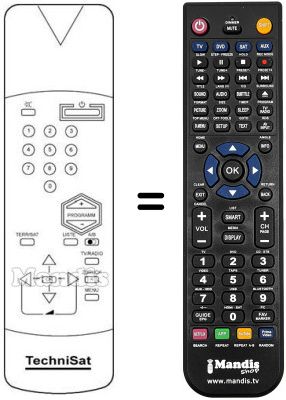 Replacement remote control 100 TS 032