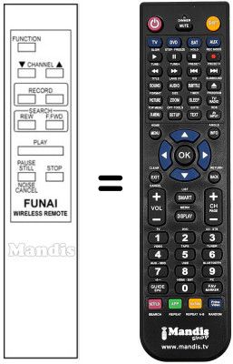 Replacement remote control WIRELESS REMOTE