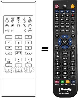 Replacement remote control Waltham WT 770