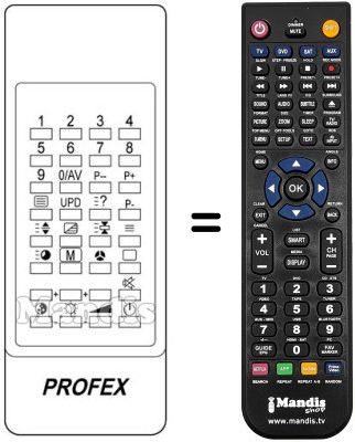 Replacement remote control Profex YCT-2540