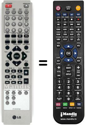 Replacement remote control LG LH-T 250 SC