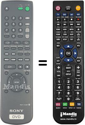 Replacement remote control Sony DVP-NS 400 D