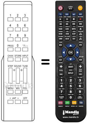 Replacement remote control Ingelen SAT 1100 Replacement remote control Ingelen SAT 1100