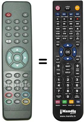 Replacement remote control Emtec 300 PVR