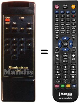 Replacement remote control Manhattan CSR-10
