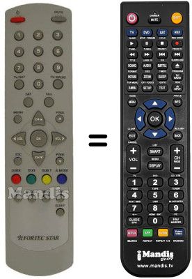 Replacement remote control Fortec Star FSIRCI 5400 Z