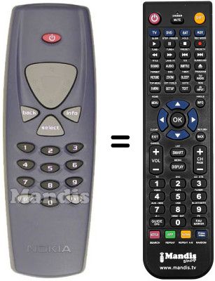 Replacement remote control Ingelen MEDIAMASTER 210 S Replacement remote control Ingelen MEDIAMASTER 210 S
