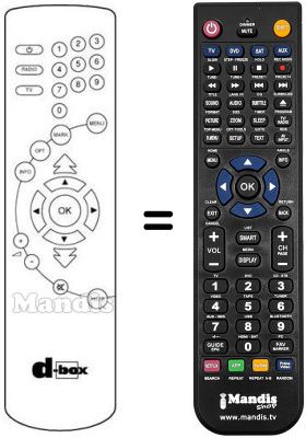 Replacement remote control Ingelen DBOX Replacement remote control Ingelen DBOX