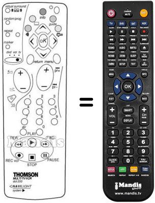 Replacement remote control Thomson DTH 2500 Replacement remote control Thomson DTH 2500