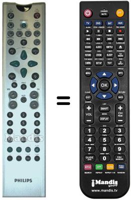 Replacement remote control SCHNEIDER FRANCE DVD 1010 Replacement remote control SCHNEIDER FRANCE DVD 1010