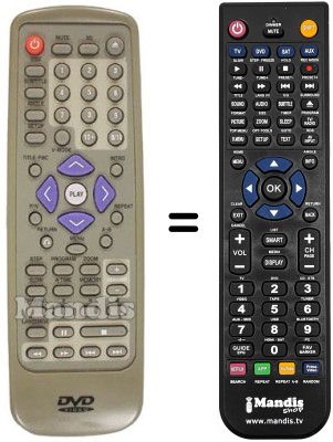Replacement remote control Daewoo DVG 6000 D Replacement remote control Daewoo DVG 6000 D