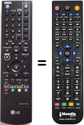 Replacement remote control LG DRT-389 H